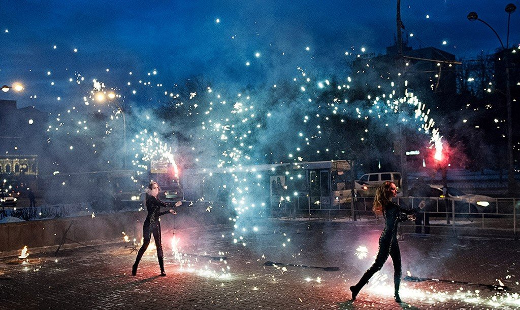 Огненное фаер-шоу с фейерверками Шоу в стиле чёрный блюз Дуэт купить и заказать в Ростове на Дону