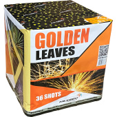 GWM6360 Золотые листья Golden liaves Батарея Фейерверк 36 залпов калибром 1,2 дюйма (30мм), высотой до 30м, диаметром разлета в небе до 30м